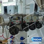This production line integrates efficient and stable drying systems, heating systems, extrusion systems, cooling systems, and a superior traction system, along with an automatic cutting system, independent electric control system, and one-button setting PLC system.